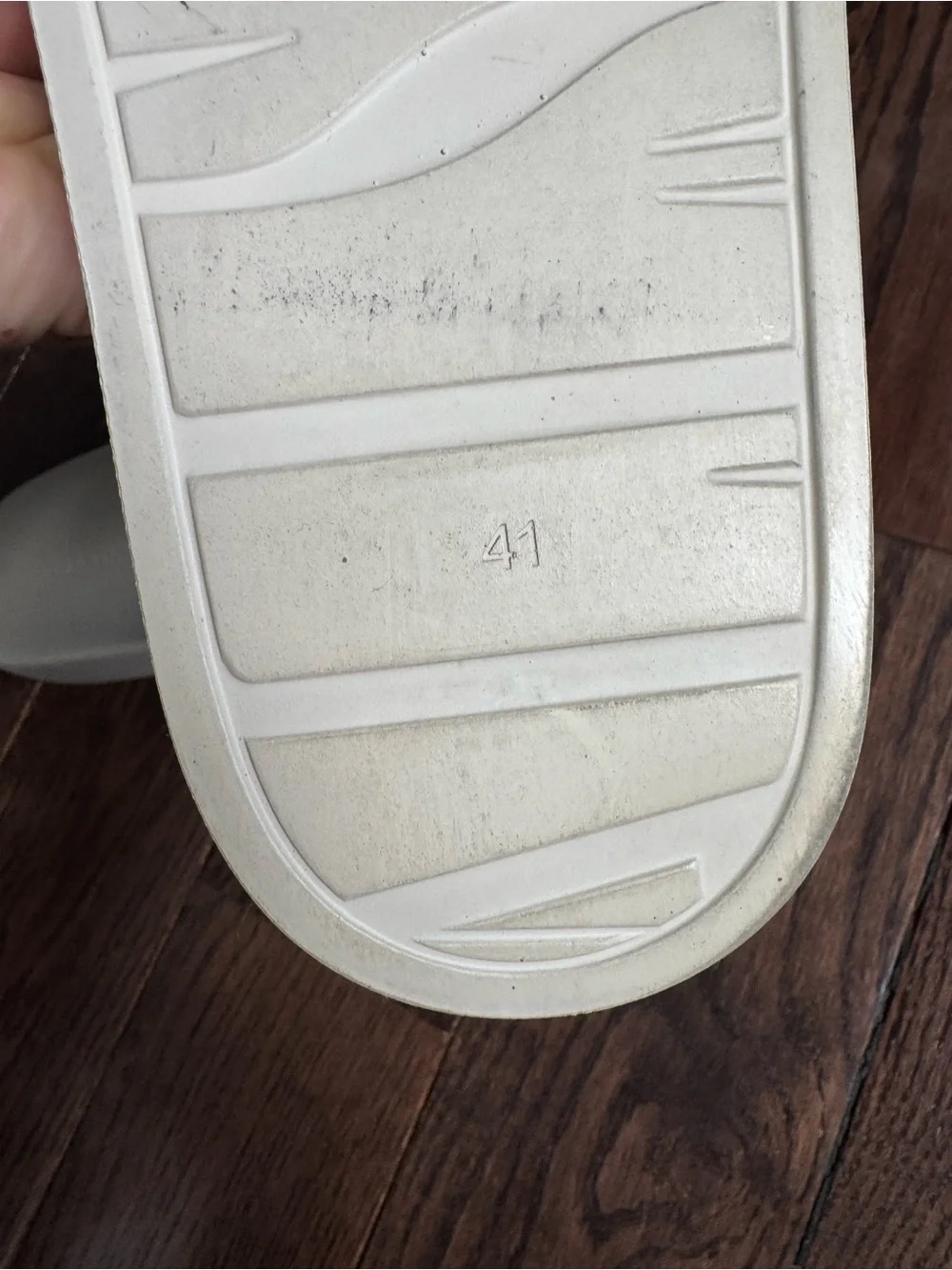 All Saint Off White Slide Sandals